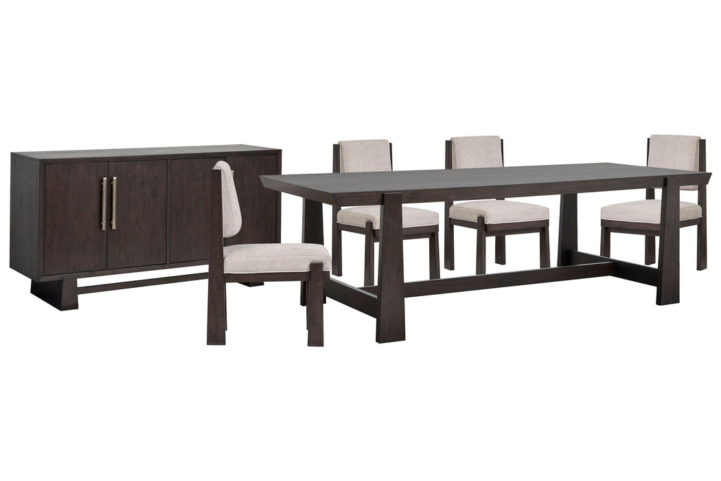 Tauren - Trestle Dining Table Set