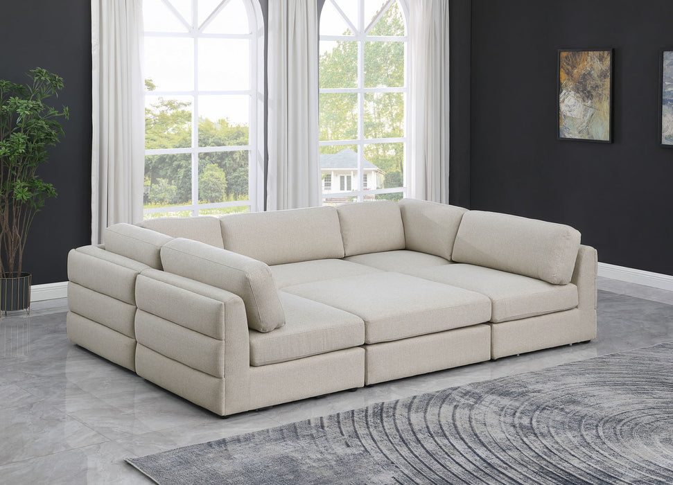 Beckham - Modular Sectional 6 Piece - Beige - Fabric