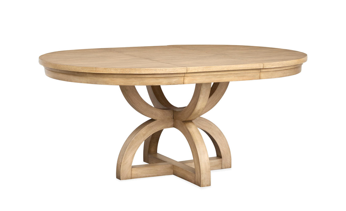 Coventry - Extendable 48" Round Dining Table - Honey Wheat