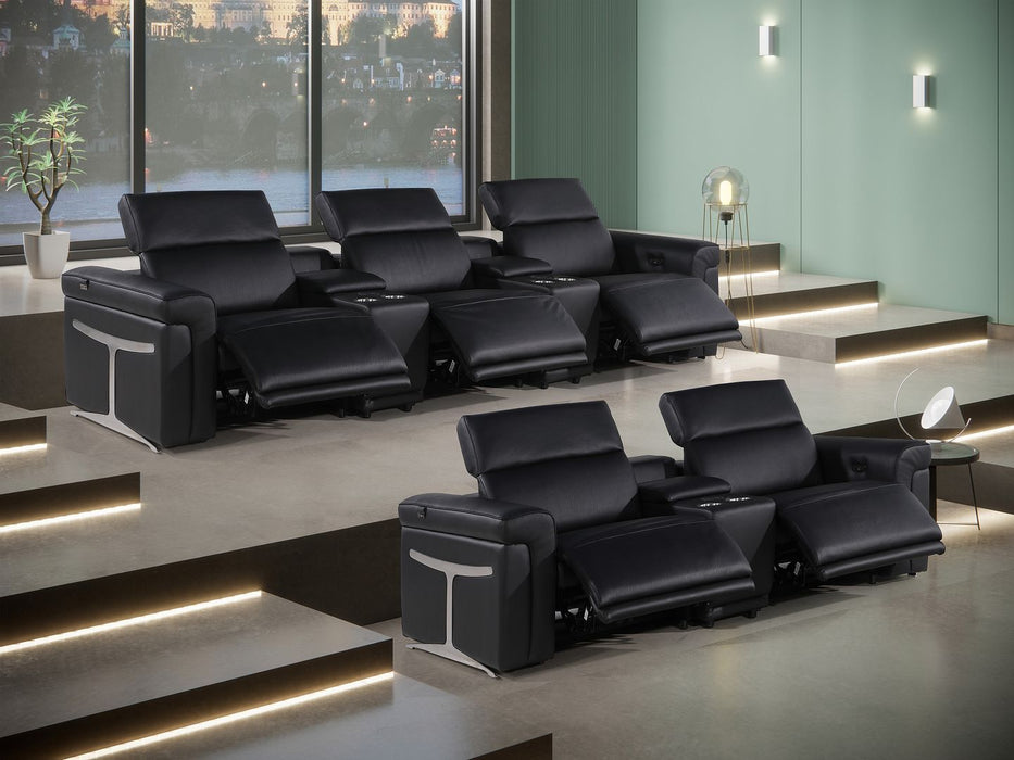 1126 - 8-Piece Modular Power Reclining Sofa & Loveseat Set In With 5 Power Recliners & Power Headrests