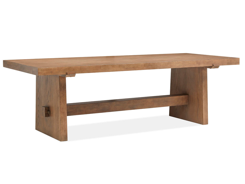 Lindon - Trestle Dining Table - Light Brown