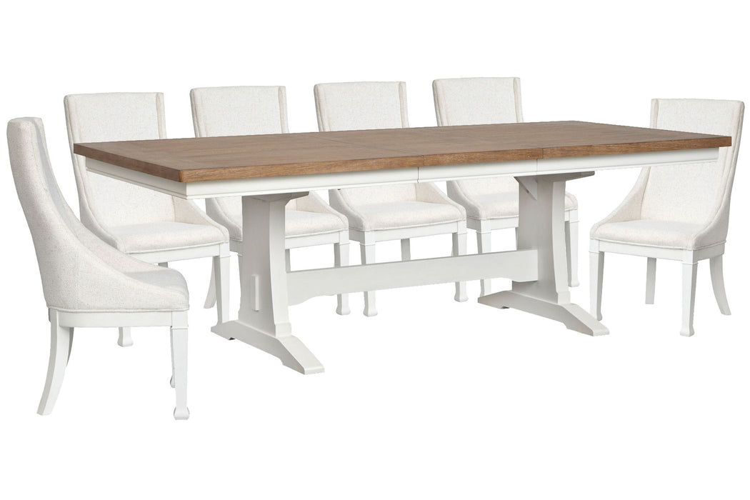 Kingston - Extendable Trestle Dining Table Set
