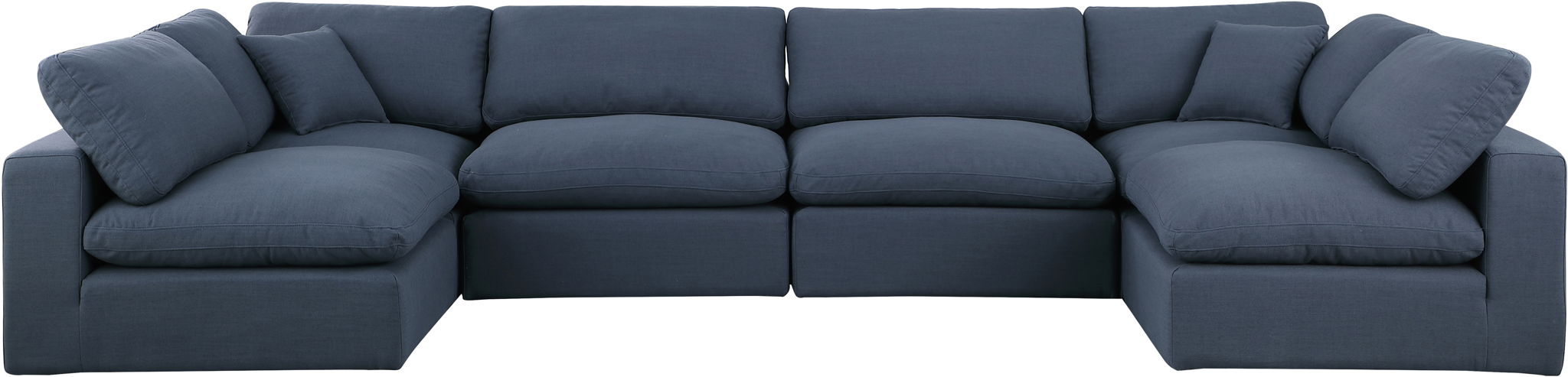 Comfy - 6 Piece Linen Modular Armless Sectional