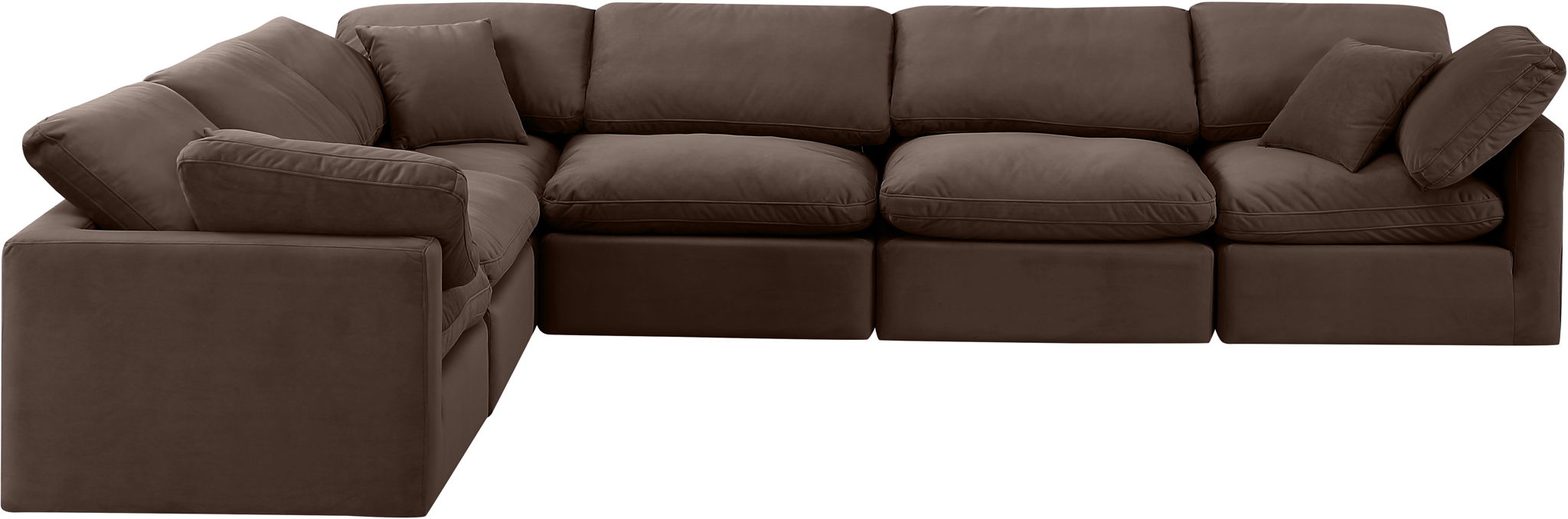 Indulge - Velvet 6 Piece Modular Corner Sectional