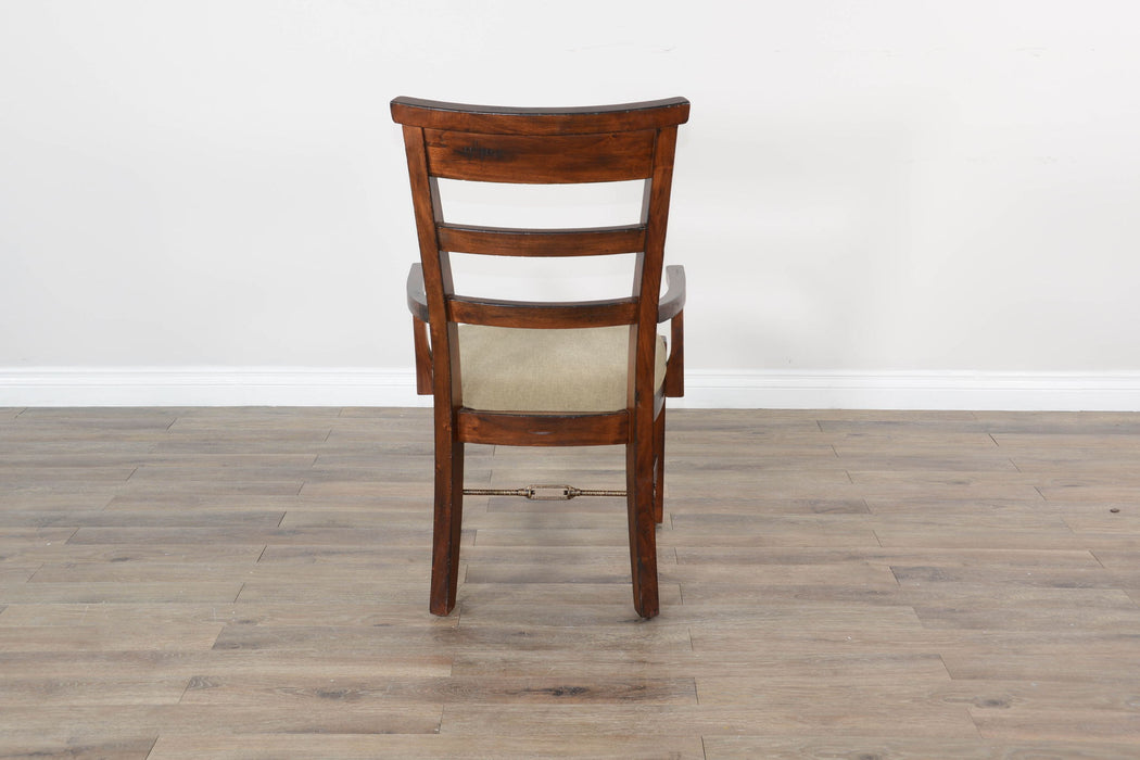 Tuscany - Arm Chair With Cushion Seat - Beige / Vintage Mocha