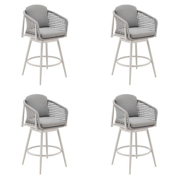 Rhodes - Outdoor Patio Swivel Counter Stool Set