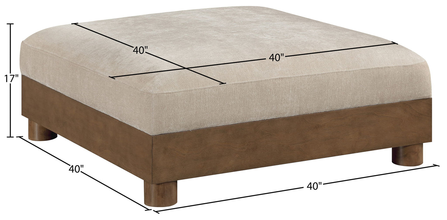 Turin - Fabric Upholstered Modular Ottoman - Taupe