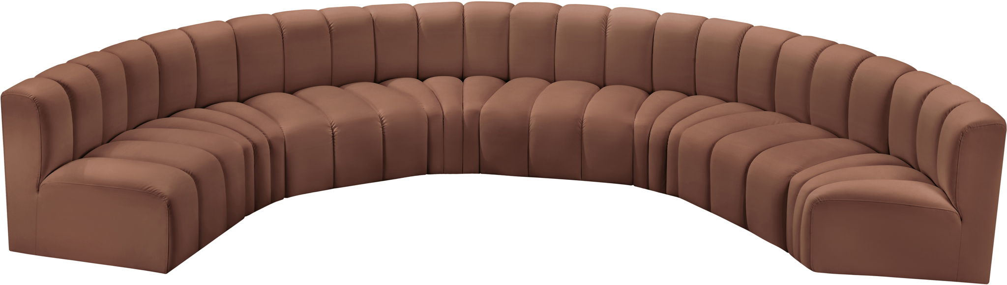 Arc - Faux Leather 8 Piece U-Shaped Modular Sofa