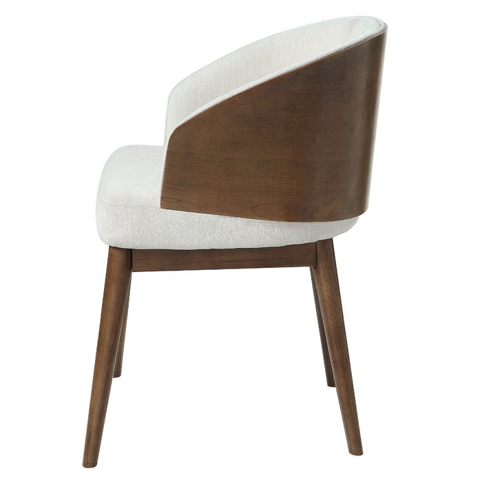 Rufina - Arm Chair (Set of 2) - Beige Linen & Walnut