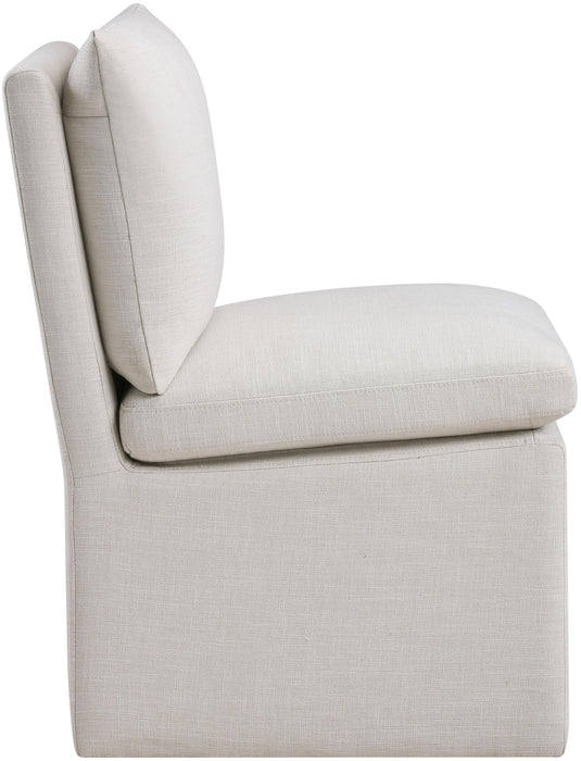 Nelori - Linen Textured Performance Fabric Upholstered Dining Chair (Set of 2)