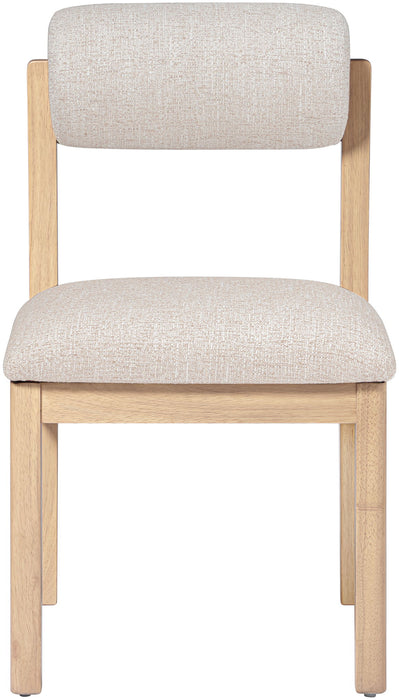 Roundhill - Fabric Dining Chair (Set of 2) - Natural Frame