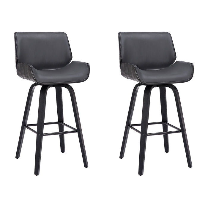 Tyler - 30" Bar Height Swivel Bar Stool With Black Frame