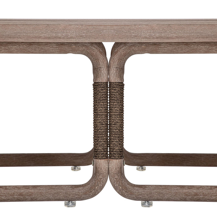 Baja - Rectangular Outdoor Coffee Table - Eucalyptus / Brown Rope