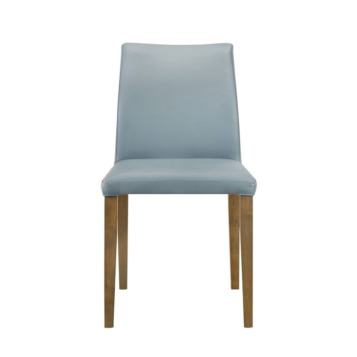 Elyza - Full Back Top Grain Leather Upholstered Wood Dining Chairs (Set of 2)