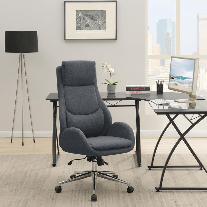 Cruz - Upholstered Adjustable Home Office Desk Chair - Gray