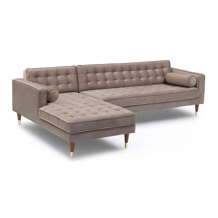 Somerset - Velvet Mid Century - Modern Right Sectional Sofa