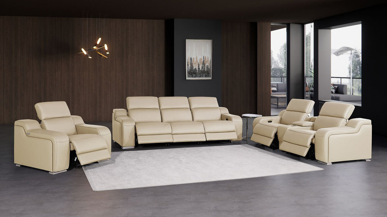 1116 - 7-Piece Modular Power Reclining Sofa, Loveseat & Chair Set In With 6 Power Recliners & Power Headrests