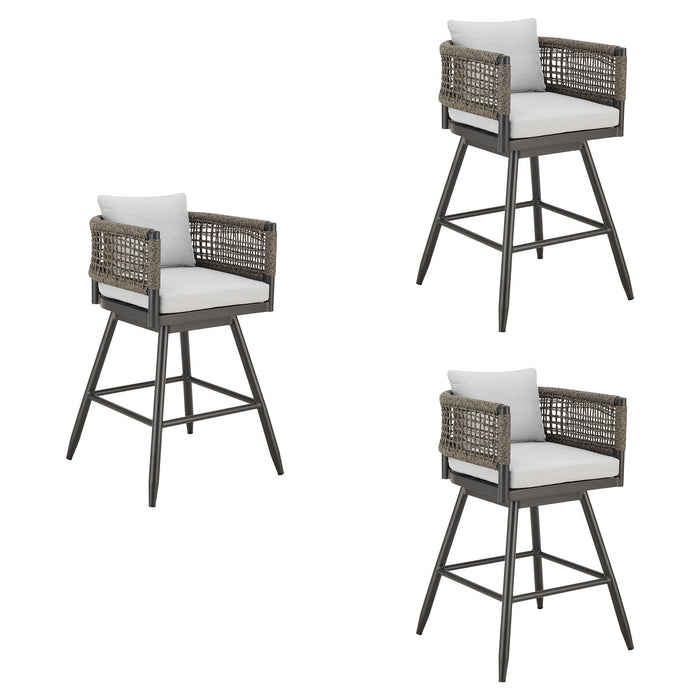 Alegria - Outdoor Patio Swivel Counter Stool Set
