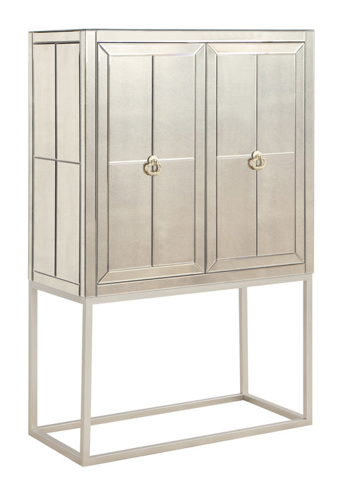 Margot - Two Door Bar Cabinet - Bette Mirror / Gold