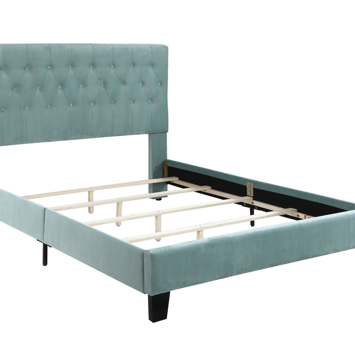 Amelia - Full Upholstered Bed - Light Blue