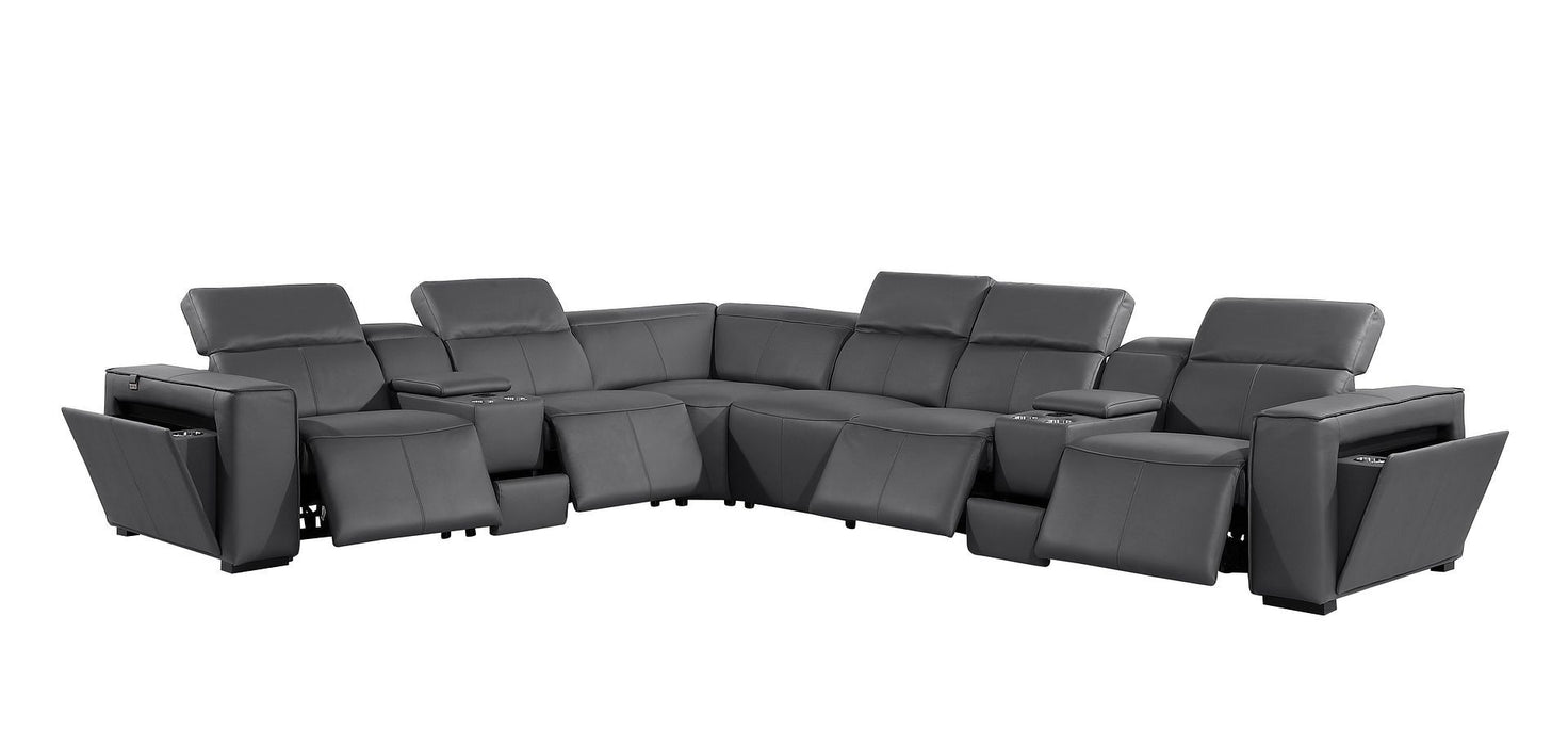 1224 - 8-Piece U-Shaped Sectional Sofa In With 4 Power Recliners & Power Headrests