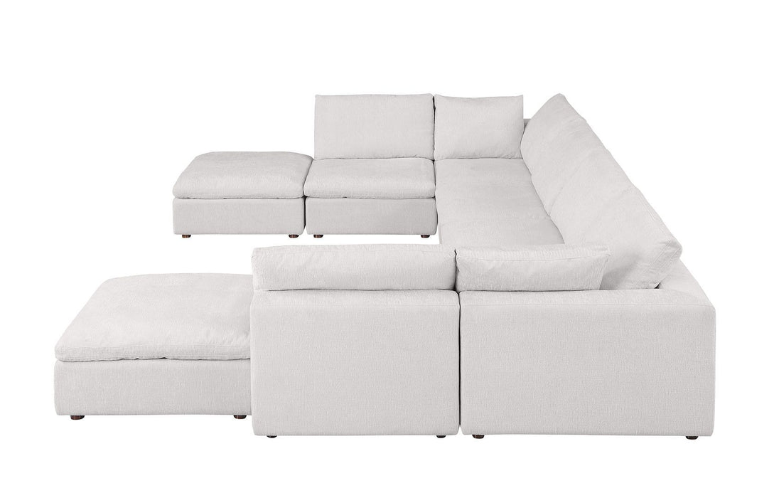 1100 - Top-Grain Italian Leather 8-Piece Sectional With Chaise