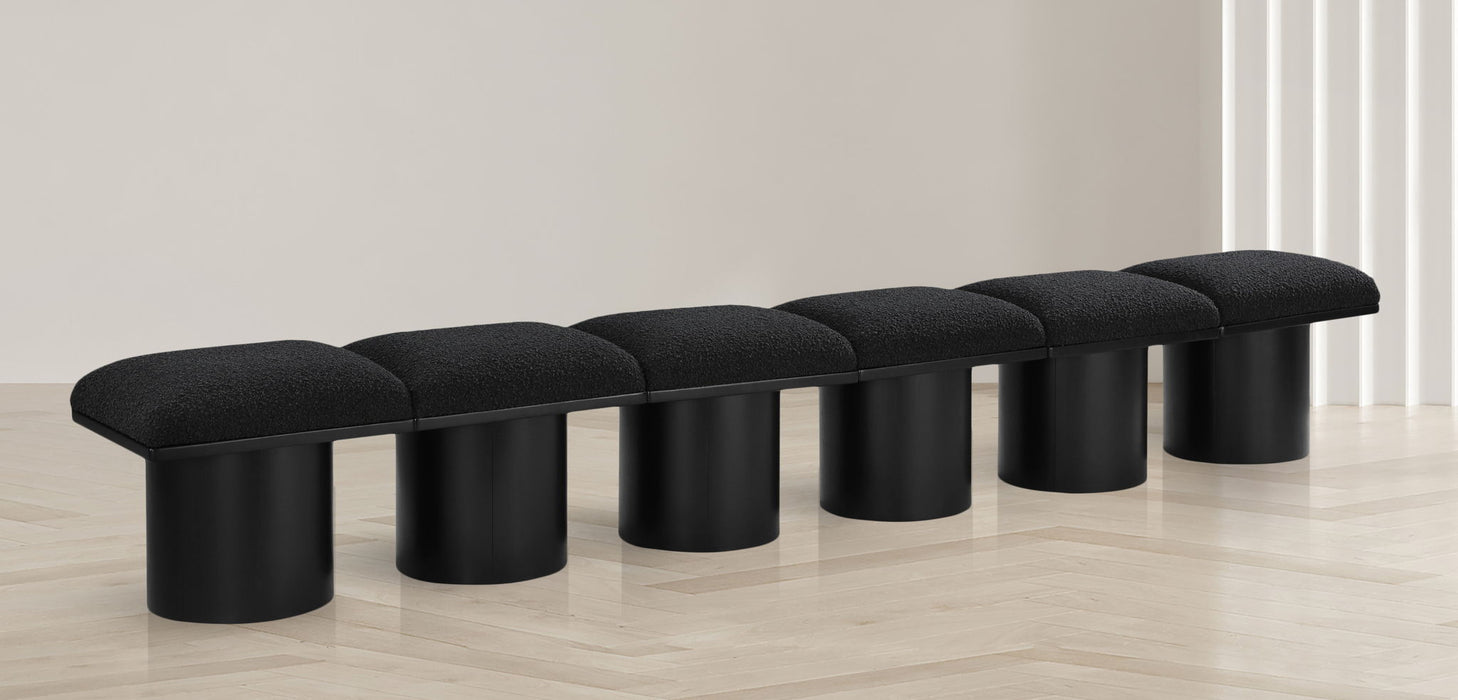Pavilion - 6 Piece Modular Bench With Black Base