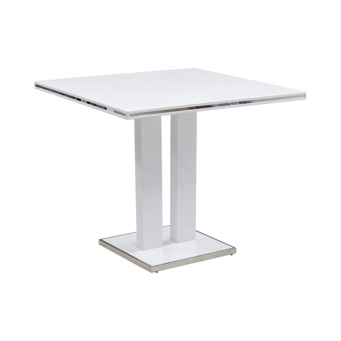 Amanda - Modern Contemporary Square Wood 42" Pedestal Base Dining Table Seats Up To 4 - White