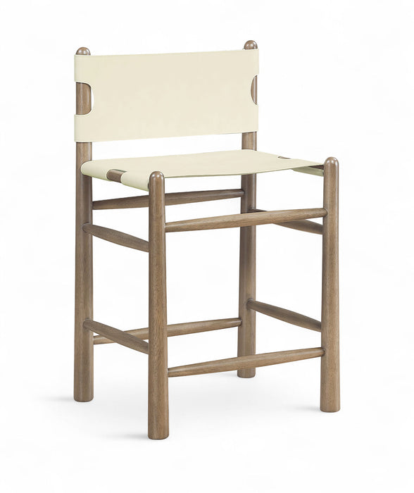 Santos - Upholstered Counter Stool With Stained Brown Base