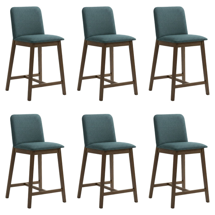 Allin - Upholstered Wood Counter Height Barstool