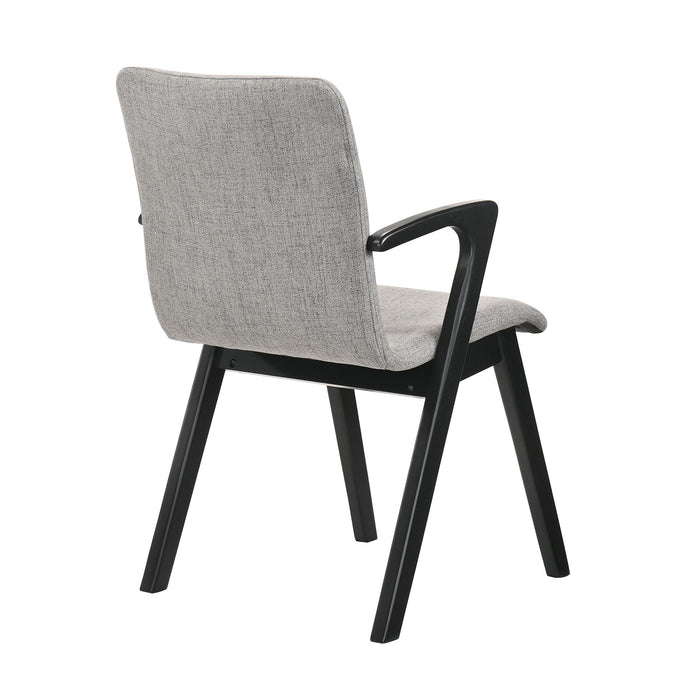 Varde - Mid-Century Upholstered Dining Chairs (Set of 2) - Black / Gray