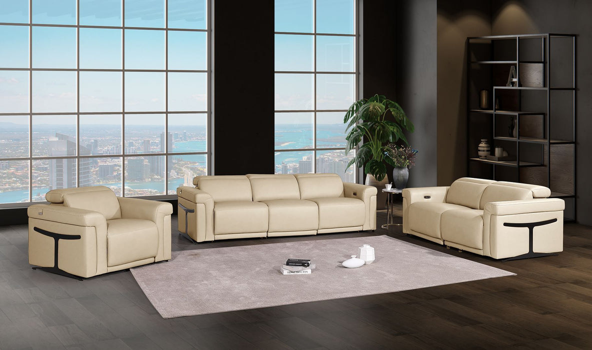 1126 - 7-Piece Modular Power Reclining Sofa, Loveseat & Chair Set In With 5 Power Recliners & Power Headrests