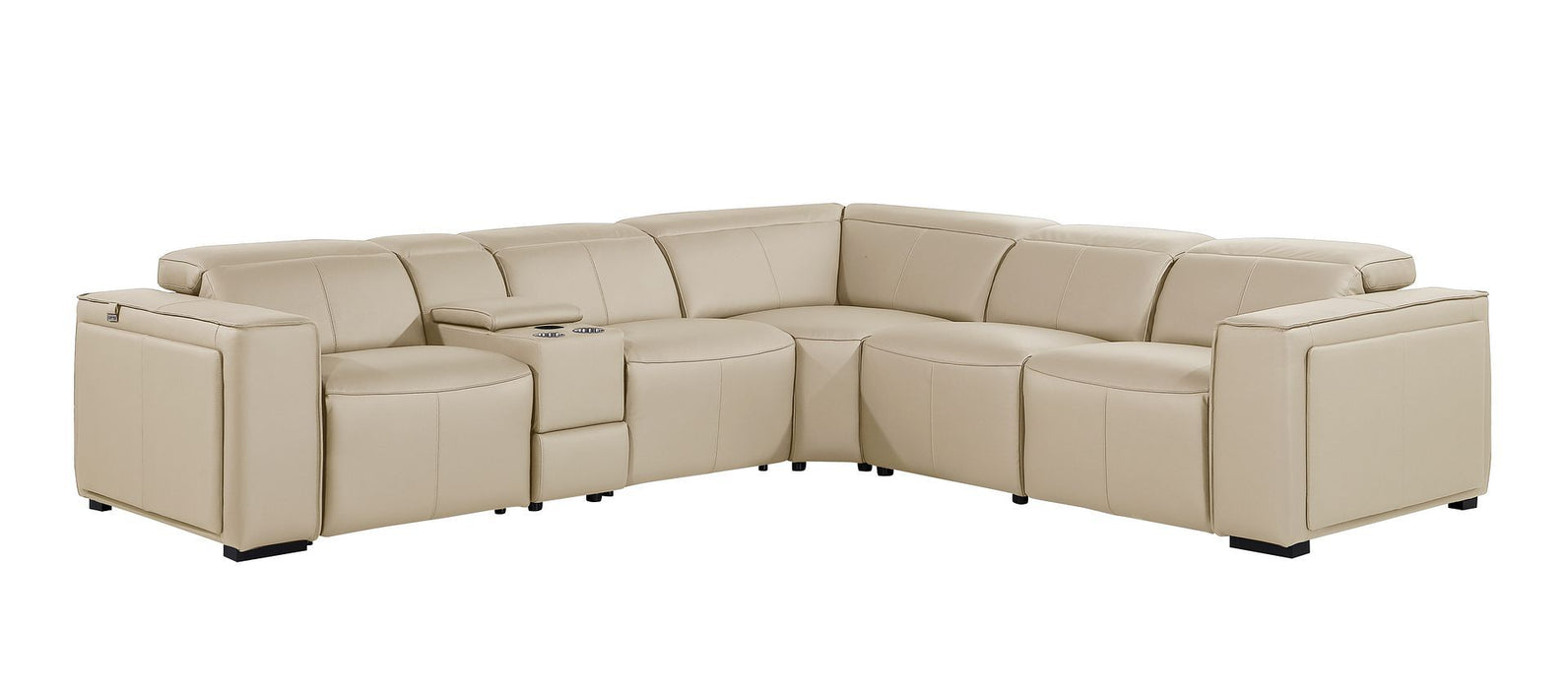 1224 - 6-Piece L-Shaped Sectional Sofa In With 3 Power Recliners & Power Headrests