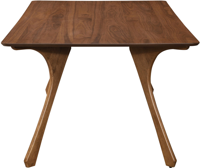 Glenwood - 86.75" Solid Wood And Walnut Veneer Dining Table - Brown