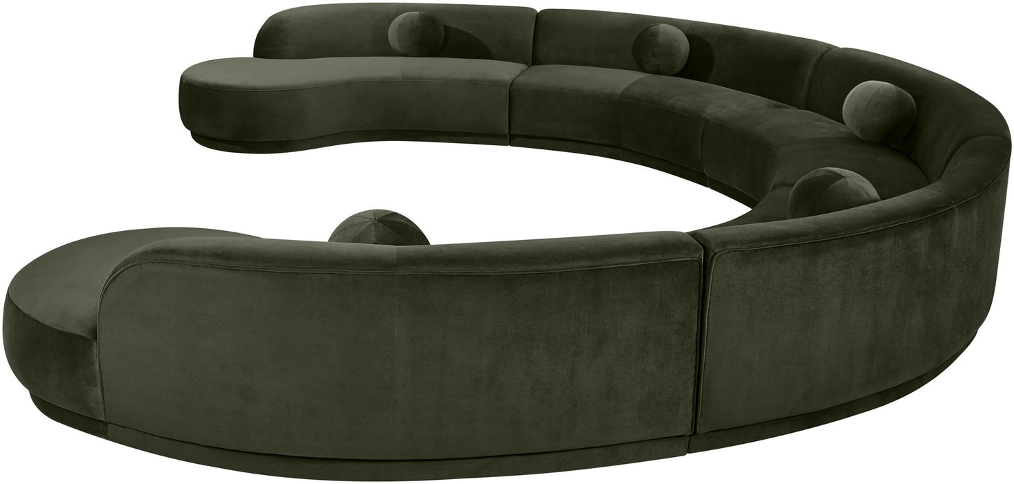 Avra - 192" Velvet Performance Fabric Upholstered Sectional