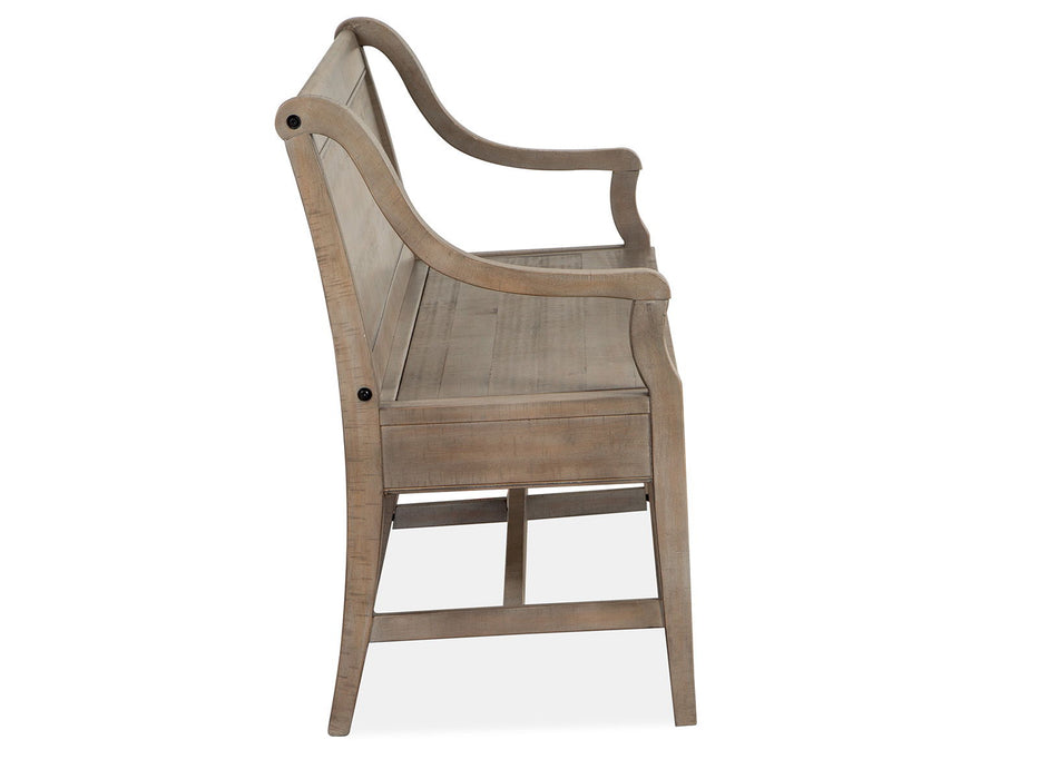 Paxton Place - Bench With Back - Dovetail Gray