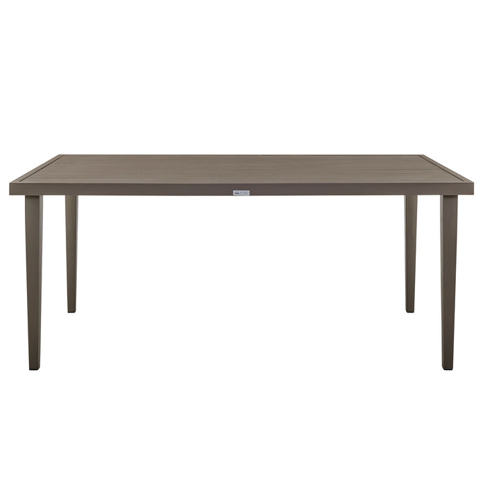 Grenada - 5 Piece Gray Aluminum Outdoor Dining Set With Gray Fabric