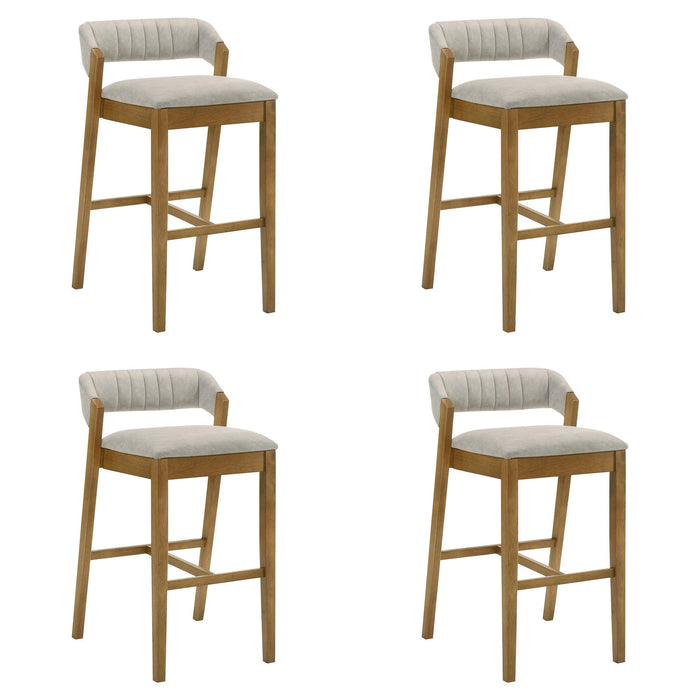 Landyn - 30" Amber Glow Bar Height Rubberwood Barstool