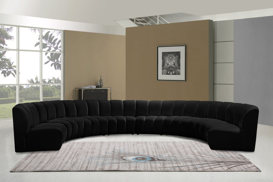 Infinity - 8 Piece Velvet Modular Sectional