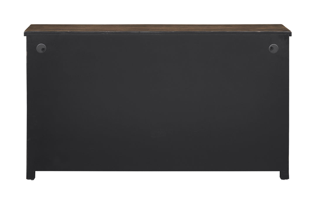 Rochport - Four Door Credenza - Brown / Taupe