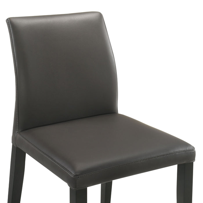 Elyza - Full Back Top Grain Leather Upholstered Wood Dining Chairs (Set of 2)