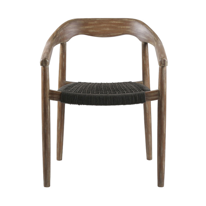 Santo - Indoor / Outdoor Stackable Dining Chair (Set of 2) - Eucalyptus / Charcoal