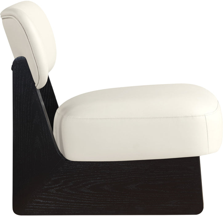 Vetra - Vegan Leather Upholstered Accent Chair With Black Base