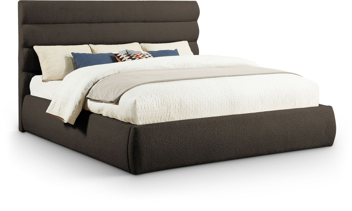Adam - Boucle Fabric Bed With 52" Headboard