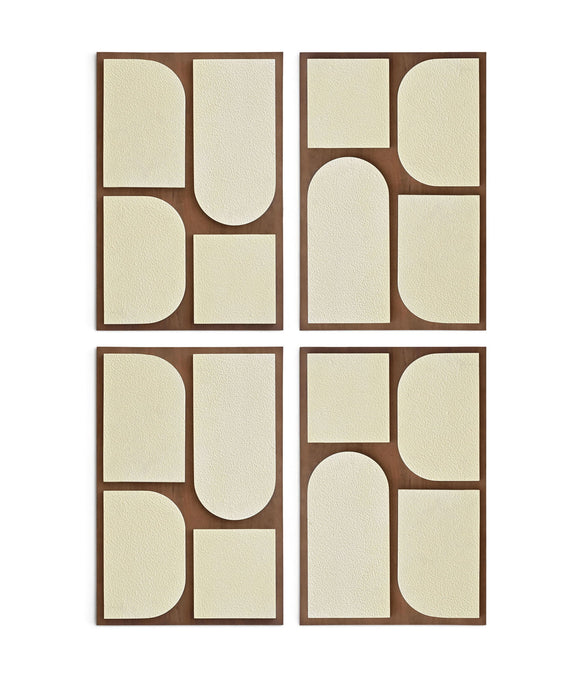 Icon - Mango Wood 4 Piece Wall Art