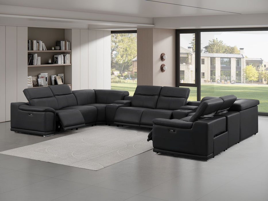 2679 - 10-Piece U-Shaped Power Reclining Sectional In Genuine Leather (4 Recliners)