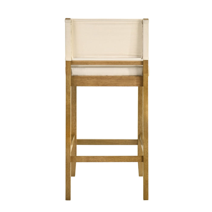 Yaneli - Contemporary Natural Wood Bar Height Kitchen Bar Stool