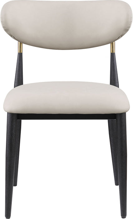 Ronda - Vegan Leather Upholstered Dining Side Chair - Black Legs