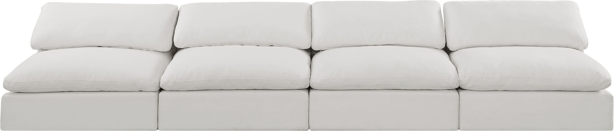 Comfy - Linen Modular Armless Sofa 4 Seats