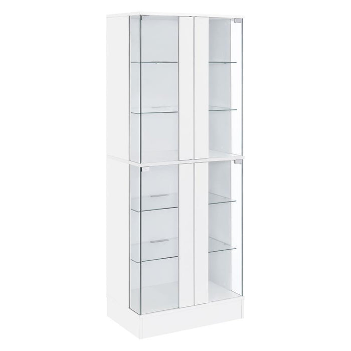 Cabra - Display Case Curio Cabinet With Glass Shelves And LED Lighting